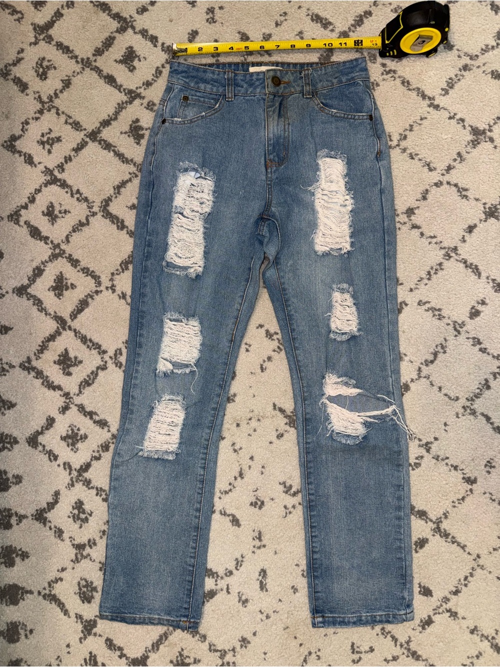 Chelsea & Violet Distressed Light Blue Boyfriend Jeans